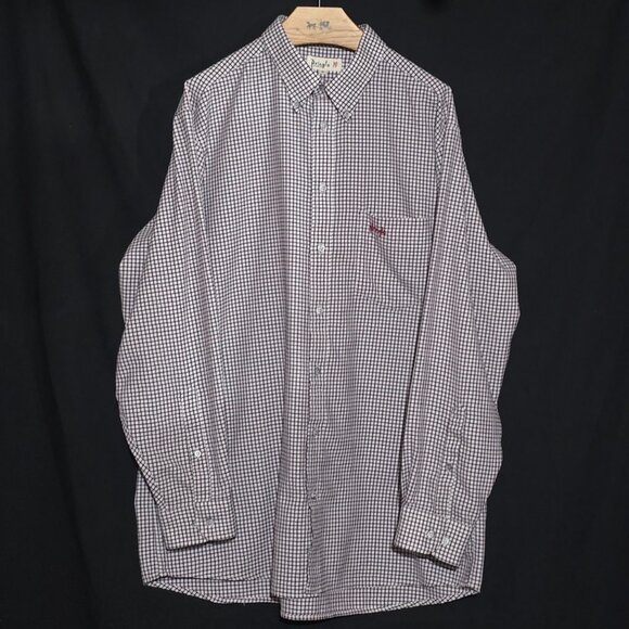 Pringle of Scotland LS BF Men's Shirt - Brown Gray White Plaid - Sz XL* - Picture 1 of 4